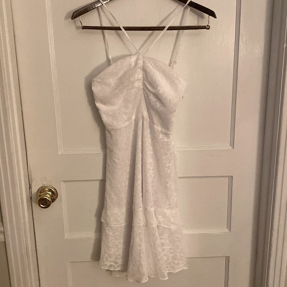 Bebe Ruched Sweetheart Dress